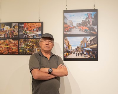 公版-張連宏作品「輪島朝市」,千年歷史的傳統市街因大地震夷為一片廢墟,令人感慨世事無常