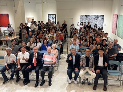 7日廖吉雄85回顧展開幕大合照